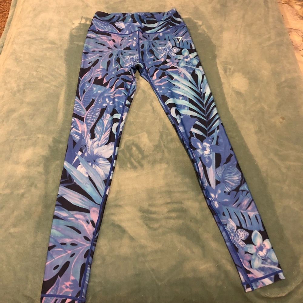 *****SOLD****Gymshark Neon Tropical Leggings
